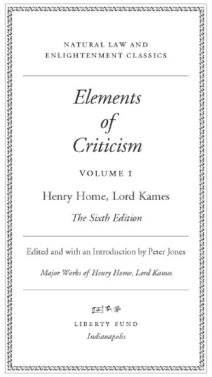 Xxxix Roman Numerals - Elements of Criticism, vol. 1 - Online Library of Liberty