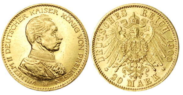 German 20 Mark Gold Coin