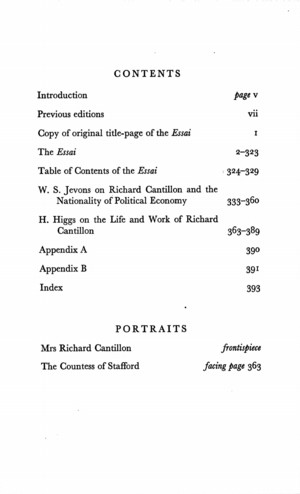 Essay On The Nature Of Trade In General Higgs Ed Online Library Of Liberty