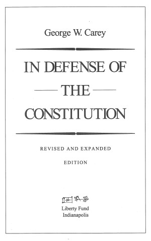 essays written in defense and explanation of the constitution