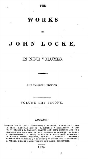 The Works of John Locke, vol. 2 (An Essay concerning Human